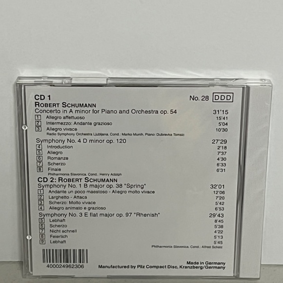 Robert Schumann Piano Concerto A Minor Symphonies No 4 & 1 & 3 CD - Picture 2 of 5